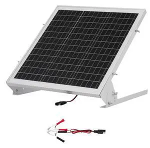 VEVOR Solar Battery Trickle Charger Kit 20W 12V with Built-in MPPT Controller