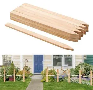 Wooden Garden Stakes 25Pcs 24x0.5x1.5 in Sturdy Fir Wood Survey Grading Stakes