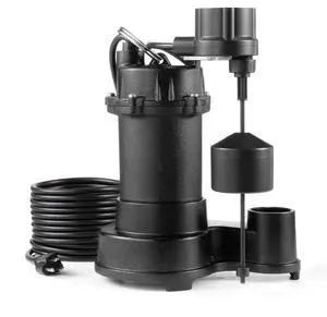 VEVOR Submersible Sewage Pump 1/3 HP Cast Iron Sewage/Effluent Pump 3000 GPH