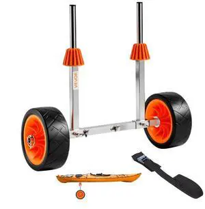 Kayak Cart 250 lbs Detachable Canoe Carrierwith 7.5 in Solid Rubber Tires