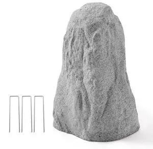 VEVOR Faux Rock Cover, Outdoor Fake Rock Well Pump Cover, Realistic Natural Texture, Lightweight & Weather-Resistant Polyresin Artificial Boulder for Landscaping Garden Yard Décor, Grey, Medium Size