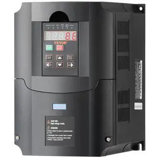 VEVOR VFD 10HP, 7.5KW, 35A, 1 or 3 Phase 220V Input to 3 Phase 220V Output Variable Frequency Drive, 40-60Hz Input, 0-400Hz Output VFD for Spindle Motor CNC Speed Control