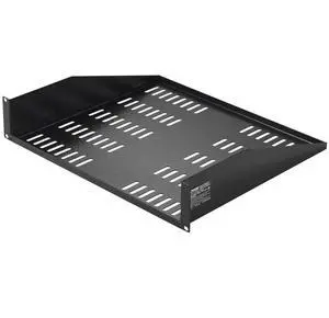 VEVOR 2U Server Rack Shelf, 16"/406mm Depth, 50lbs Max Load Capacity Vented Cantilever or Wall Mount Rack Mount Shelf with Tray, Good Air Circulation for 19"/482.6mm Network Cabinet or Equipment Rack