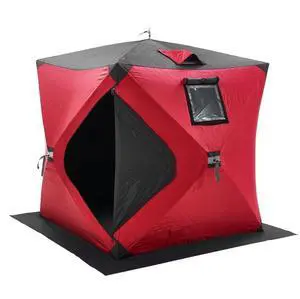 VEVOR 1-2 Person Ourdoor Portable Ice Shelter Pop-Up Ice Fishing Shanty Tent