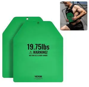 VEVOR Weight Vest Plates, 19.75 LB Pairs, Premium Steel Weighted plates, Contoured Ergonomic Fit  WODs, Additional Weight for Weight Vests, for Strength Training, Running, Fitness, Heavy Workouts