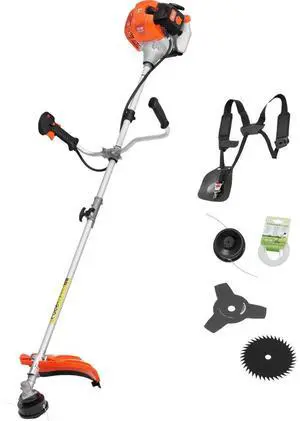 VEVOR String Trimmer, 51.7CC 2-Stroke, Gas Powered Weed Wacker, 16.9" Cordless Grass Trimmer, Multi-Functional Lawn Edger with Shoulder Strap & 3T Blade, Weed Eater for Quick Grass Cleaning
