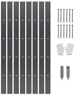 VEVOR Metal Landscape Edging, 8 Packs 72 in Rust-Resistant Aluminum Alloy Landscape Edging, Bendable Garden Edging Border, Heavy Duty Lawn Edging Fence for Flower Bed Yard Pathway