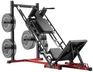 VEVOR Leg Press Hack Squat Machine, Adjustable Leg Press Combo with Linear Bearing and Weight Storage, Lower Body Special for Home Gym, Leg Exercise Equipment for Quads, Hamstring, Glutes, Calve