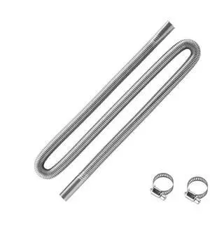 VEVOR Exhaust Hose, 58.7 inch Stainless Steel Exhausts Hose, Diesel Heater Flexible Exhaust Pipe with 2 Hose Clamps, Exhausts Hoses Kit Diesel Heater Accessories for 2KW 5KW 8KW Diesels Heaters