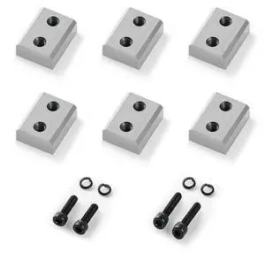 VEVOR Rebar Cutter Blades, 6 Pcs Replacement Jaw Blades for 1-1/8 Inch 28mm #9 Electric Rebar Cutter, Double-sided, CR12MOV High-Hardness Steel, Fast Efficient with Screws and Spring Washer