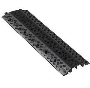 VEVOR Drop Over Cable Cover, 17,500 lbs/Axle Load Capacity, Heavy Duty Cable Hose Protector Ramp, Floor Cord Cover, for High Walking Traffic Areas, Indoor, Outdoor, Home, Office, Warehouse, 1 Pack