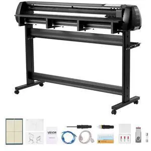 VEVOR Vinyl Cutter Machine, 53 inch Max Feed Width, Dual Blades, Adjustable Force and Speed, LED Display, Vinyl Plotter Cutter Printer with Signmaster Software for Compatible with Windows and macOS