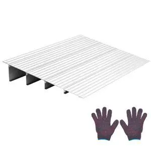 VEVOR Door Threshold Ramp, 4 inch Rise, Aluminum Alloy Threshold Ramp Rated 800 lbs Load Capacity, Handicap Ramps for Home Steps for Wheelchair, Scooters, Power Chairs, Walkers, Bicycle, Tricycle