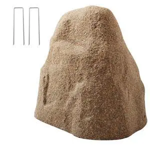 VEVOR Faux Rock Cover, Outdoor Fake Rock Well Pump Cover, Realistic Natural Texture, Lightweight & Weather-Resistant Artificial Boulder for Landscaping Garden Yard Décor, Sandy Brown, Small Size