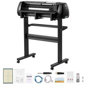VEVOR Vinyl Cutter Machine, 28 inch Max Feed Width, Dual Blades, Adjustable Force and Speed, LED Display, Vinyl Plotter Cutter Printer with Signmaster Software for Compatible with Windows and macOS