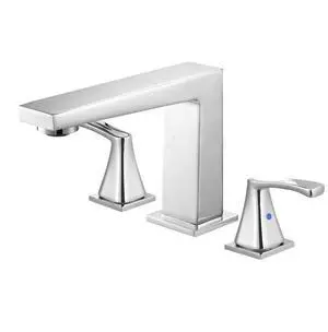 VEVOR Roman Tub Faucet, 3 Hole Waterfall Bathtub Faucet, Bath Tubs Faucets Set with 2 Handles, Roman Tub Faucets Deck Mount for Pet Washing, Baby Care, Adult Bathing, Silver, Right-Angle Tub Faucet