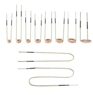 VEVOR 10Pcs Magnetic Induction Heater Coil, Inductor Heat Accessories, Mini Heater Coil Kit with Flexibility and Long Lifespan, for Removing Rusty Bolts and Nuts, 8 Coils + 1 U-Shaped + 1 Free Forming