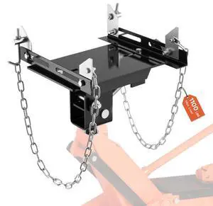 VEVOR Transmission Jack Adapter, 1100 lbs / 0.5 Ton Load Capacity Automotive Transmission Lift Adapter, Heavy-Duty Steel, for Floor Jack with 1-1/5 in Detachable Saddle Shaft, for Garage, Repair Shop