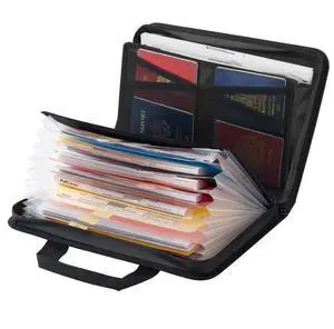 VEVOR Fireproof Document Bag, 1832  Heat Insulated Fireproof & Waterproof Bag, Portable Multi-Layer File Storage Security Organizer Home Office Travel Use, for Passports, Important Documents, Files