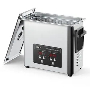 VEVOR 6L Ultrasonic Cleaner, Professional Ultrasonic Cleaner Machine with Cleaning Basket & Digital Display, 120W Stainless Steel 40kHz Cleaning Machine for Watches, Razors, Jewelry, Coins and More