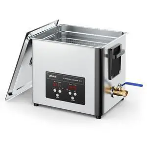 VEVOR 10L Ultrasonic Cleaner, Professional Ultrasonic Cleaner Machine with Cleaning Basket & Digital Display, 180W Stainless Steel 40kHz Cleaning Machine for Watches, Razors, Jewelry, Coins, and More