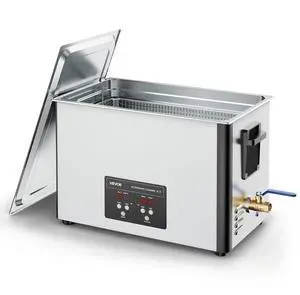 VEVOR 30L Ultrasonic Cleaner, Professional Ultrasonic Cleaner Machine with Cleaning Basket & Digital Display, 480W Stainless Steel 40kHz Industrial Cleaning Machine for Parts, Carburetors, Instruments