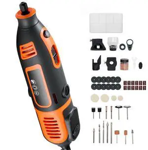 VEVOR 51-Piece Rotary Tool Kit, 200W Mini Power Rotary Tool Corded, 8000-40000RPM Multi-Purpose DIY Tools with Universal Chuck for Engraving, Sanding, Grinding, Polishing, Cutting, DIY Crafts