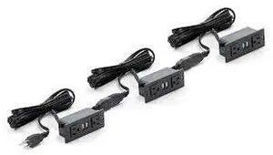 Power Module with 2 Power and 2 USB Outlets Black