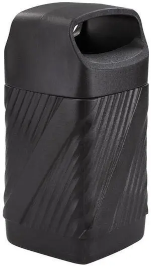 Waste Receptacle, Closed Top, Black