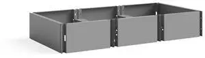 Triple Continuous Metal Locker Base Addition 35"W x 16"D x 5.75"H - Gray