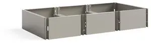 Triple Continuous Metal Locker Base Addition 35"W x 16"D x 5.75"H - Tan