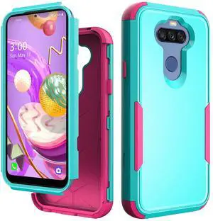 3in1 Hybrid Heavy Duty Defender Rugged Armor Military Grade Protective Case For LG STYLO5 In Green
