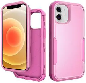 3in1 Hybrid Heavy Duty Defender Rugged Armor Case For APPLE IPHONE 12 MINI In Pink