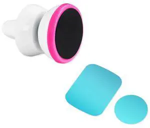 REIKO UNIVERSAL AIR VENT MAGNETIC CAR MOUNT PHONE HOLDER IN WHITE HOT PINK
