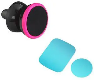 REIKO UNIVERSAL AIR VENT MAGNETIC CAR MOUNT PHONE HOLDER IN BLACK HOT PINK