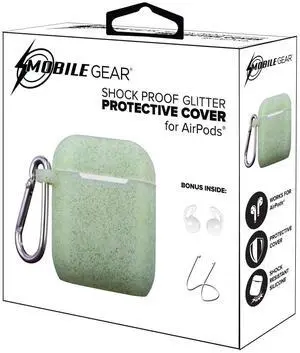 Mobile Gear Sparkling Silicone Airpods Cover Case Mint Green