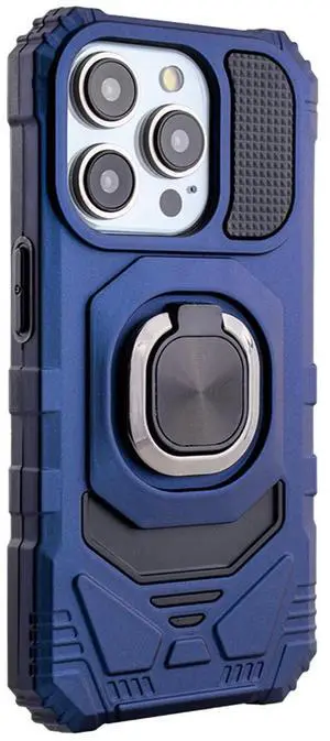 Kickstand Ring Holder TPU Shockproof Case for iPhone 15 PRO in Blue