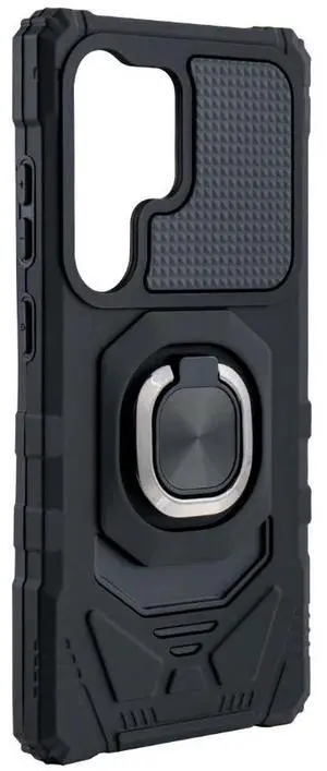 Kickstand Ring Holder TPU Shockproof Case for Samsung Galaxy S25 ULTRA in Black Kickstand Ring Holder TPU Shockproof Case for Samsung Galaxy S25 ULTRA in Black