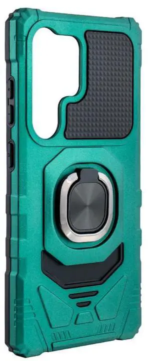 Kickstand Ring Holder TPU Shockproof Case for Samsung Galaxy S25 ULTRA in GREEN Kickstand Ring Holder TPU Shockproof Case for Samsung Galaxy S25 ULTRA in GREEN