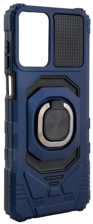 Kickstand Ring Holder TPU Shockproof Case for Motorola Moto G 5G (2024) in BLUE
