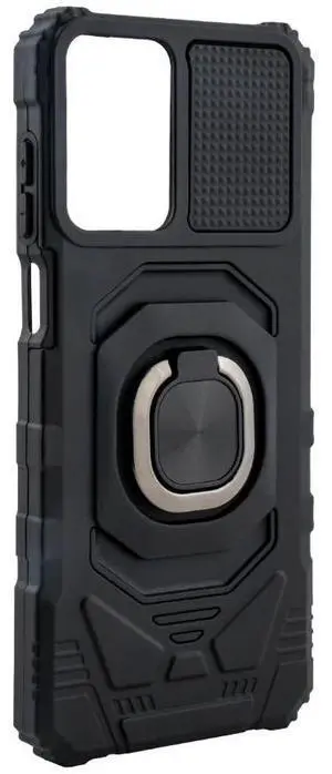 Kickstand Ring Holder TPU Shockproof Case for Motorola Moto G 5G (2024) in BLACK