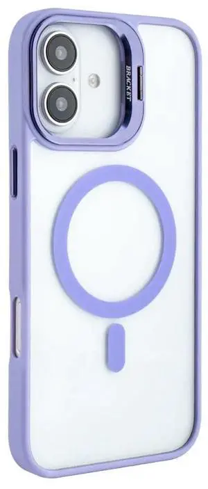 Magnetic Phone Case (Purple) with Built-in Invisible Kickstand Compatible with iPhone 16 Plus
