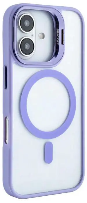 Magnetic Phone Case (Purple) with Built-in Invisible Kickstand Compatible with iPhone 16