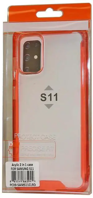 Reiko Samsung S20 Plus High quality Tpu Bumper and Clarity PC Case In Red