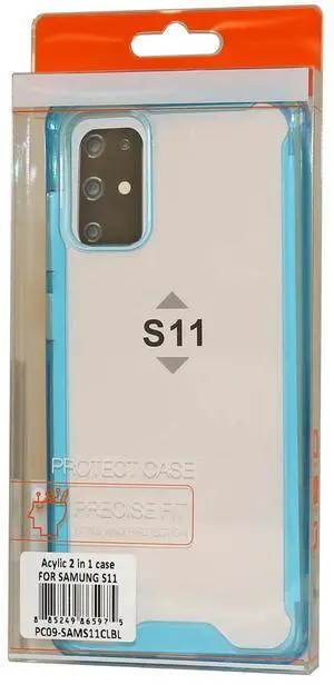 Reiko Samsung S20 Plus High quality Tpu Bumper and Clarity PC Case In Blue