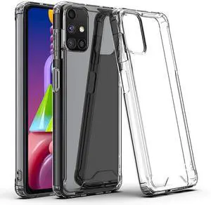 Reiko High Quality 2X Clean PC and TPU Bumper Case In Clear For  Samsung Galaxy M51