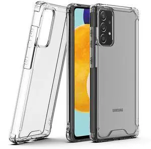 Reiko High Quality 2X Clean PC and TPU Bumper Case In Clear For  Samsung Galaxy A52 5G