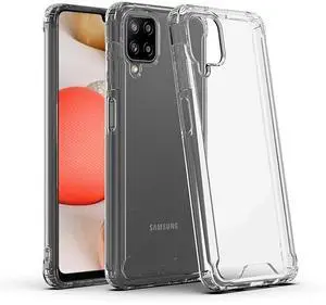 Reiko High Quality 2X Clean PC and TPU Bumper Case In Clear For  Samsung Galaxy A42 5G