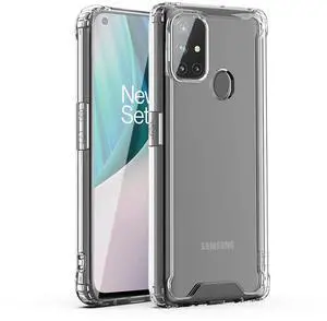Reiko High Quality 2X Clean PC and TPU Bumper Case In Clear For ONEPLUS NORD N10 5G