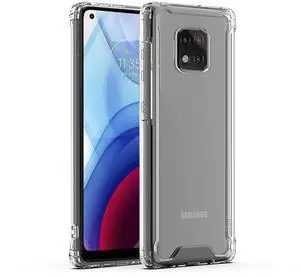 Reiko High Quality 2X Clean PC and TPU Bumper Case In Clear For Moto G Power 2021